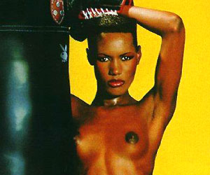 grace jones, who played may day in 1985's a view to a kill, naked